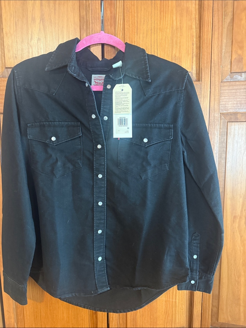 Levi's Black Button-Down Western Shirt